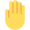 Raised Back of Hand emoji on Twitter